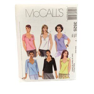 McCalls 3525 Womens Sewing Pattern for Tops Sizes 4-10 uncut